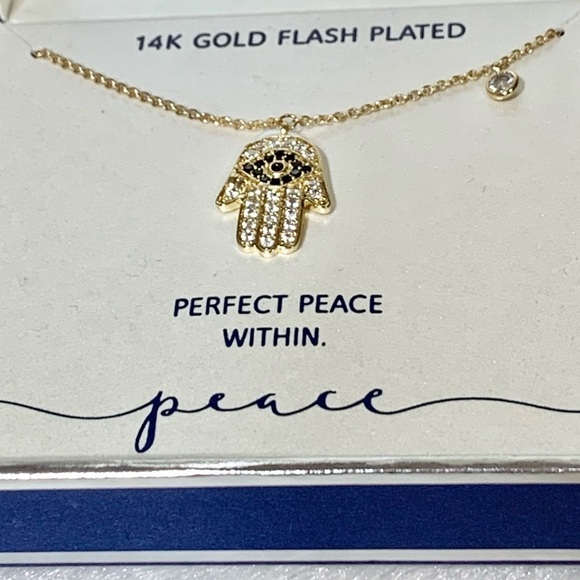 NWT gratitude and grace Hamsa necklace gold 💎💍❤️ - Picture 2 of 8